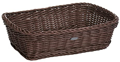 Westmark Mehrzweck-Korb, geeignet für Hotel und Gastronomie, Rechteckig, ca. 31,5 x 22 x 10 cm, Synthetikfaser, Saleen Edition, Braun, 02020006101