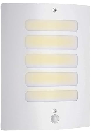 Brilliant Lampe Todd Außenwandleuchte Bewegungsmelder weiß | 1x A60, E27, 60W, geeignet für Normallampen (nicht enthalten) | IP-Schutzart: 44 - spritzwassergeschützt | Basic Außen Wandlampe | 29 x 23 cm | weiße Outdoor Wandleuchte mit matter Kunststoff Abdeckung & Bewegungsmelder |