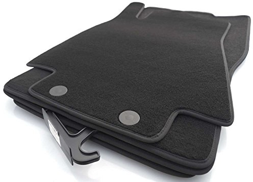 Fußmatten für Mercedes C117 & GLA X156 Velours Matten Premium Autoteppich in Original Qualität 4-teilig Schwarz