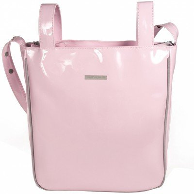 Pasito A Pasito - Bolsa panera charol rosa tweed baby (tw)
