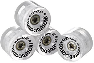 Ridge Cruiser Rollen Skateboard Blaze LED Leuchtrollen Mini Räder, White, R-BLAZE-LED