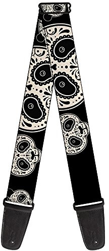 buckle-down gs-w34251 Panda Bär Sugar Skull Schwarz/Weiß Gitarrengurt