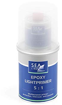 SEA-LINE Premium Epoxid Lightprimer 750ml Grau | 5:1| Antiosmotische 2K Hochleistungs-Grundierung für Yacht & Boot Rumpf | Füller, Haftvermittler, Osmoseschutz 250µ | Über & Unter der Wasserlinie