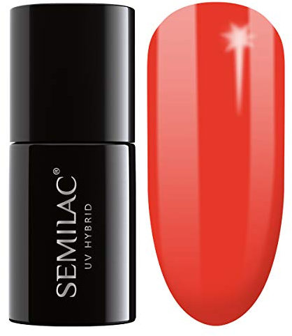 SEMILAC Gel Nail Polish 039 Sexy Red - Full Coverage Gel Polish - Soak Off Easy To Use LED/UV Nail Lamp - Long Lasting Manicure and Pedicure up to 3 weeks