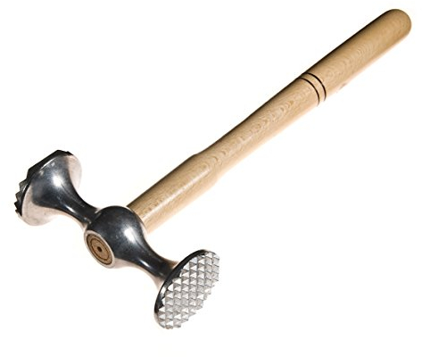 Practic 5903456090265 Aluminium Meat Tenderizer, Wood, Beige