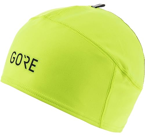 GORE Wear Winddichte Herren Fahrrad-Mütze, M WINDSTOPPER Beanie, Größe: ONE, Farbe: Neon-Gelb, 100340