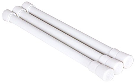 OUNONA 3 St¨¹cke Spangstange Erweiterbar Schrank Bars Teleskopstange Breite 11,8-20 Zoll (Wei?)