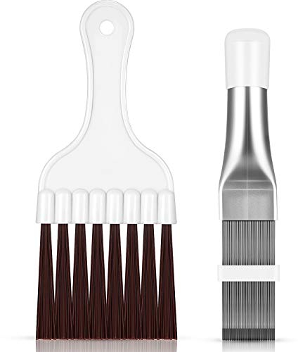 BOAO Peine para Aletas de Condensador de Aire Acondicionado, Cepillo de Limpieza de bobinas de Aire Acondicionado y refrigerador, Herramienta de reparación de radiadores (2 Piezas)