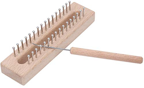 Pssopp Strickwebstühle Rechteckige Häkelgarnnadeln aus Holz Bretter mit Strickwebstuhlhaken für Schal Socken Hüte Herstellung