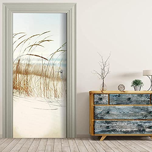 VIRANDA Türtapete Selbstklebend TürPoster - SYLTER DÜNE - 3D Türaufkleber,86x200cm
