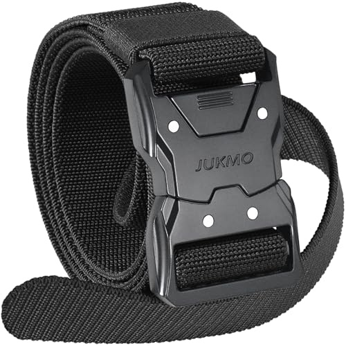 JUKMO Quick Release Tactical Belt, Military Work 1.5 Nylon Web Hiking Belt