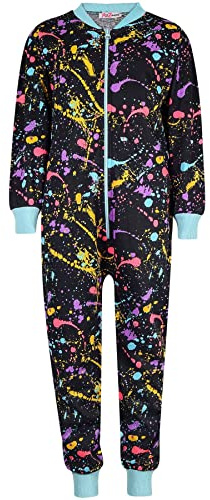 A2Z 4 Kids Onesie Flickor Pojkar Stänk Skriva Ut Lounge - Splash 240 Onesie Aqua._5-6