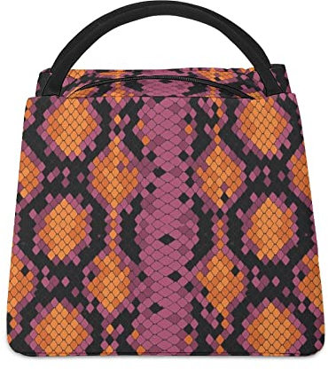 Bolsos Totes para Almuerzo Personalizada Bolsa de Picnic Portatil Bolsas Térmicas Comida Moda para Mujer Hombre Pan de piel de serpiente