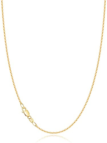 Jewlpire 18K Gold Plated Chain Necklace for Women, 1.2mm Cable Chain 18K Gold Plated Chain for Women Thin & Dainty & Sturdy Women's Chain Necklaces 18 Inch