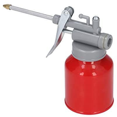 Camrusic Hochdruck-Ölkanne Pumpe Öler, Aluminiumlegierung Pumpe Ölkanne mit Biegegriff Manuelle Vintage Ölkanne
