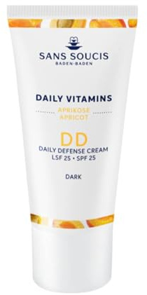 Sans Soucis Albicocca DD Cream Dark con SPF 25 30 ml - Crema giorno colorata per la cura del viso Daily Vitamins Cura della pelle