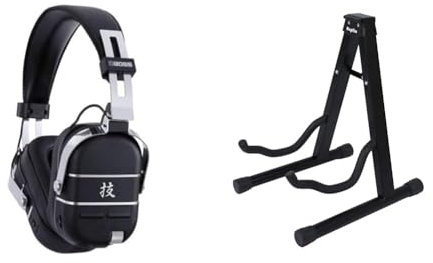 BOSS Waza-Air Wireless Personal Guitar Amplification System & KEPLIN Guitar Stand A Frame Foldable Universal Fits All Guitars Acoustic Electric Bass Stand A (Guitar Stand)