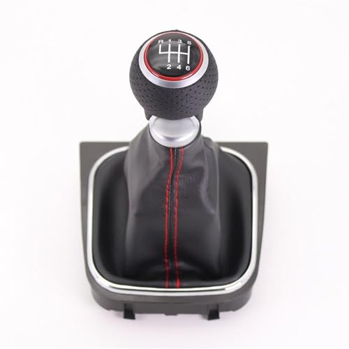 Auto Schaltknauf Kopf Für VW Für Golf 5 6 MK5 MK6 R32 R20 Für GTD Für GTI 2004-2013 5/6 Gang Schalthebel Schaltknauf Boot Auto Styling Accessicess Schaltknauf Knauf(Color:6 Speed)
