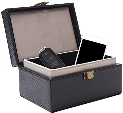 Faraday Handy-Signalblocker, Autoschlüssel-Aufbewahrungsbox, Abschirmung, große Kapazität, Diebstahlschutz, Signalblockiertasche, Käfig für Autoschlüssel und schlüssellosen Schlüsselanhänger (13 x 8,2