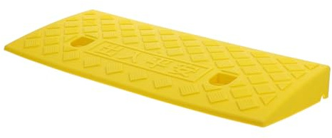 Hoement Kunststoff Rampenmatte mit Hoher Tragfähigkeit und Flexibilität Gelbe Bordsteinrampe für Auto und Rollstuhl für Einfahrten und Schwellen
