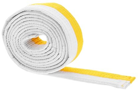OSOLADY Judo-gürtel Gelb Weiß Für Taekwondo Karate Kampfsportuniform Trainingsausrüstung Mit Verstellbarer Und Bequemer Passform Für Erwachsene