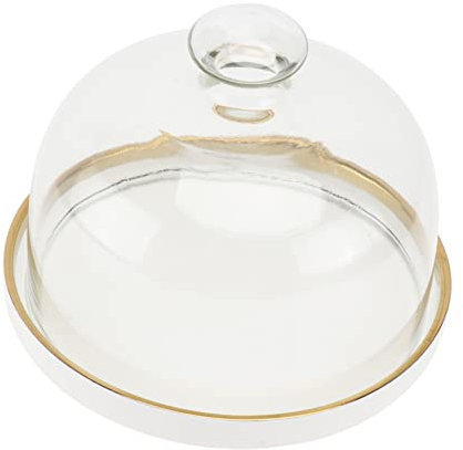 Couvercle en verre avec plateau Couvercle en verre Assiette à gâteau Bol à salade en verre avec couvercle Cloche à fromage Dôme Plateau décoratif Gobelets en papier avec couvercles Mini aliments Assie