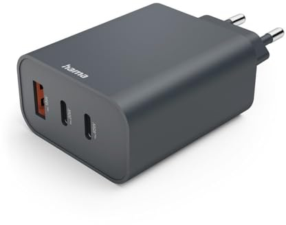 Hama Schnellladegerät PD 65W 2xUSB-C/1xUSB-A, anthrazit 86445