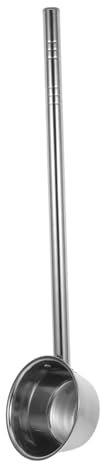 BESTOYARD Cucharón De Acero Inoxidable Con Mango Para Baño y Cocina Para Riego De Plantas y Limpieza Resistente y Versátil Color Plata