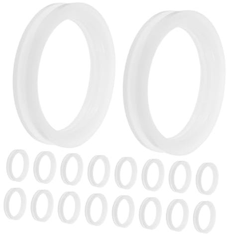 TOKIDNY 58mm Silicone Gasket Seal Kit 72pcs Solar Collector Washer Set for Water Heater Fittings Leak Prevention and Maintenance White Silicone Sealing Rings