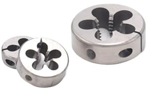 terraja de roscar redonda, Matriz de roscado redonda HSSE ajustable métrica M1.8-M8 Paquete de 2(M4.5x0.5)