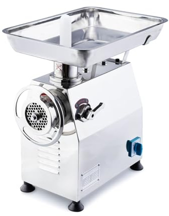 Hakka Electric Meat Grinders 32 Commercial 2200W Heavy Duty Stainless Steel Meat Mincer Sausage Maker 350kg/h with Nozzles Attachment (TK32)