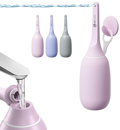 2025 Upgraded 400ml Handheld Travel Bidet - Innovatives Starker Druck Manuelles Tragbares Bidet für Postpartale Pflege & Reisen - Soft Squeeze & Easy Rebound, Wandmontierbarer Haken, Tragetasche