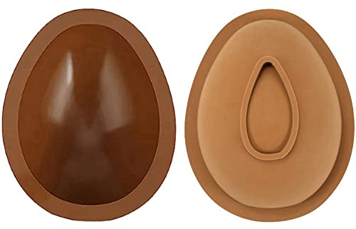 Cpolebev Confezione da 2 Stampi per Cioccolato per Uova di Pasqua Stampi per Uova in Silicone Stampo per Uova in Silicone, Stampi per Cioccolato Pasquale A Forma di Stampo Antiaderente per Uova