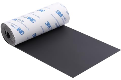 Upgraded Non Slip Silicone Furniture Pads Roll, 5 x 40 Inch Self Adhesive Cuttable Anti-Skid Rubber Pads for Hardwood Floors, Anti-Scratch Floor Protectors for Furniture & Appliances - Black