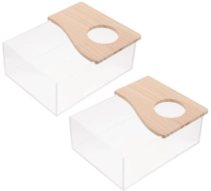 Gatuida 2 Pièces Bac pour Hamster Bac à Sable Résistant à L’Usure Bac Transparent pour Chinchilla Accessoire pour Petit Animal de Sol Facile à Nettoyer