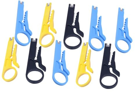 LIFKOME Pelacables Multifuncional para Electricista 10 Piezas, Herramienta Práctica de Pelado y Corte de Cables, Tamaño Pequeño, Uso Profesional en Instalaciones Eléctricas