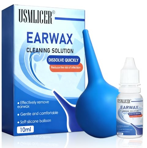 Ohrentropfen zur Ohrenreinigung 10ml, Professionelle ohrenreiniger ohrenschmalz, Ohrenreiniger für Erwachsene, sanft Reinigung der Ohren, Wiederverwendbarer/schnell/Klein, Für die ganze Familie