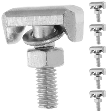 WRITWAA 6 Tornillos de Acero Inoxidable para Batería de Coche, Accesorios para Pernos en T Diseño Montaña, Kit de Repuesto para Terminales de Batería, Conexión Segura y Uso Automotriz