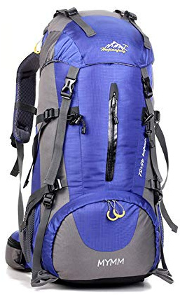 MYMM Mochila de 50L, Ideal para Deportes al Aire Libre, Senderismo, Trekking, Camping Travel, Escalada. Bolso Impermeable del Alpinismo, Daypacks Que suben del Recorrido(Azul)