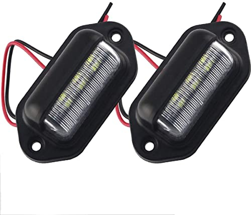 2 Unids LED Placa de Matrícula Etiqueta de Luz Universal 6 SMD2835 Conveniencia Cortesía Puerta Paso Luz de la lámpara para Remolques RV camiones