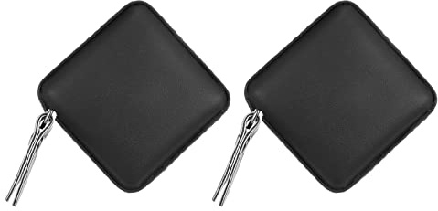 Sourcing Map 2 fundas cuadradas retráctiles de piel suave de 152 cm, tamaño de bolsillo para cuerpo, medidas de costura, color negro
