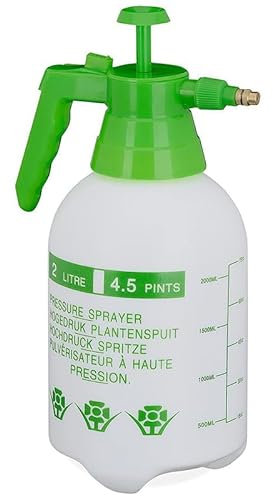 Virsus Spruzzatore Nebulizzatore a pressione 5993, misura 17x13x30 cm, capacità 2 Litri, Valvola Regolabile, Nebulizzatore Miscelatore per Acqua e Diserbante, innaffiatoio per Giardino, Prato, Orto