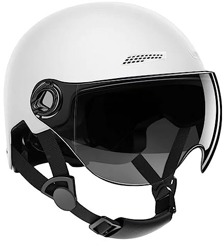 Lambo Fahrradhelme für Männer und Frauen, Halb-Scooter-Helme, hoher Schutz, Stoßdämpfer, mit magnetischem Visier, abnehmbare und verstellbare Sonnenkappe, für Fahrrad, MTB, Stadtfahrrad