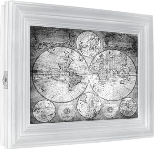 Cer-Plast Schlüsselkasten aus Holz Hängeschrank mit Schlüsselbrett Wandorganizer für Schlüsselaufbewahrungm Schlüsselschrank Vintage-Optik Holzschlüsselbox