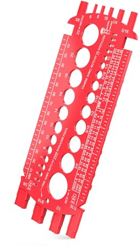 Bolzenlehre (metrisch und SAE), Bolzenmessgerät zum schnellen Ausmessen von Muttern und Schrauben, Kunststoffbolzenmesswerkzeug, leicht ablesbare Schraubengröße und Gewindelehre
