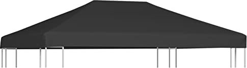 Gecheer Copertura Superiore per Gazebo 310 g/m² 4x3m Grigia,Tessuto di Ricambio per Gazebo,Impermeabile,Tetto di Ricambio,Tetto per Tendone Protezione,Telo Gazebo,A44787