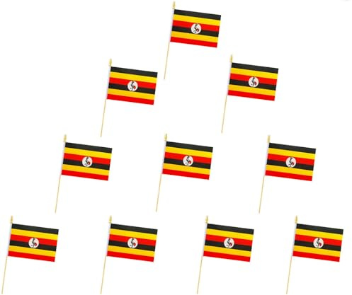 Uganda Flags,Uganda Mini Flag Small flag, for Party, Shops and Bars Decorations, And International Day Celebrations. (Uganda)