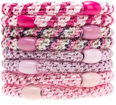 Knekkies haargummi original, Haargummi set Cotton Bands Soft Woven Ponytail Holders for Thick Hair and Curly Hair