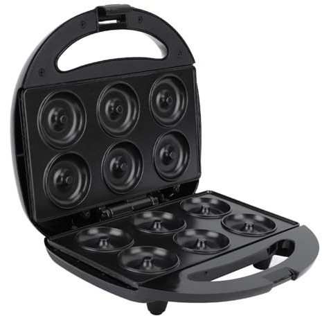Mumusuki Mini Macchina per Ciambelle, Padella Elettrica per Pancake Antiaderente per Dessert Macchina per Torta con Controllo Automatico Intelligente della Temperatura per Snack e (Spina europea 220