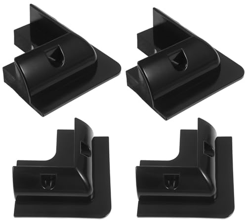 MOLUCKFU Support de Montage Solaire pour Panneau Photovoltaïque 4 Pièces Noir pour Camping-car et Bateau sans Perçage Aération Optimale Installation Extérieure Saison Estivale Usage